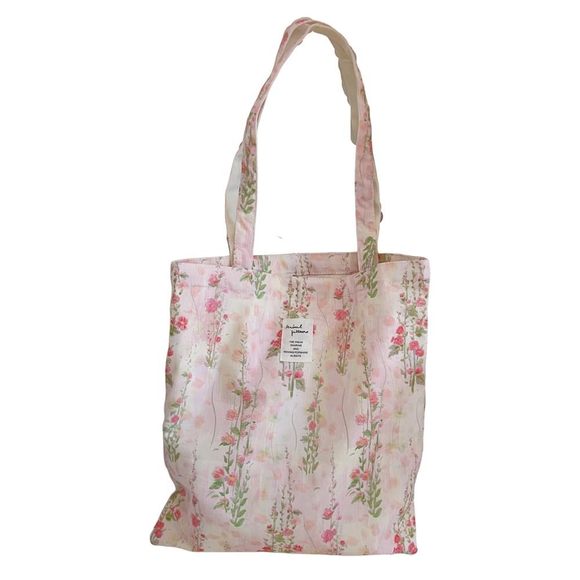 Aesthetic Canvas Tote, Floral Handbag Shoulder Bag Work Beach c: - Picture 1 of 8